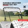 BALWONER 6 x 4 ft 5 Angles Adjustable Pitch Back Baseball Softball Lacrosse Volleyball Rebound Bounce Back Net with Strike Zone Black view 3