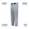 Augusta Sportswear Youth Gamer Classic Baseball Pant Blue Grey M view 4