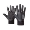 Leather Gloves Men and Women Winter Warm Gloves Padded Touch Screen Non-Slip Riding Student Pu Gloves, Black A Pair of view 1