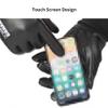 Leather Gloves Men and Women Winter Warm Gloves Padded Touch Screen Non-Slip Riding Student Pu Gloves, Black A Pair of view 4