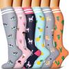 6 Pack Copper Compression Socks for Women and Men Circulation-Best Support for Medical,Running,Nursing,Athletic view 1