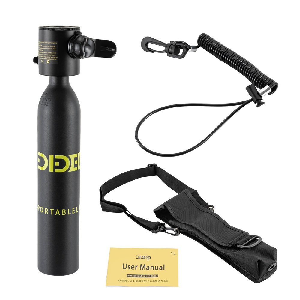 0.5 Litre Scuba Mini Oxygen Cylinder Scuba Diving Gear for Divers Portable Diving Oxygen Cylinder Kit for 5-10 Minutes of Underwater Breathing Used for Underwater Expeditions Breathing Training