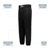 Augusta Sportswear Youth Gamer Classic Baseball Pant Black M view 4