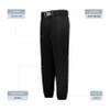 Augusta Sportswear Youth Gamer Classic Baseball Pant Black S view 4