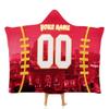 Unickque7 Custom Football City Night Skyline Hooded Blankets Personalized with Name Wearable Flannel Blankets Gifts 50" x 40",60" x 50",80" x 60" view 1