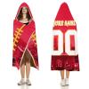 Unickque7 Custom Football City Night Skyline Hooded Blankets Personalized with Name Wearable Flannel Blankets Gifts 50" x 40",60" x 50",80" x 60" view 3