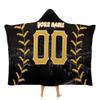 Unickque7 Custom Baseball City Night Skyline Hooded Blankets Personalized with Name Wearable Flannel Blankets Gifts 50" x 40",60" x 50",80" x 60" view 1