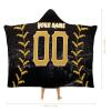 Unickque7 Custom Baseball City Night Skyline Hooded Blankets Personalized with Name Wearable Flannel Blankets Gifts 50" x 40",60" x 50",80" x 60" view 2