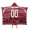 Unickque7 Custom Hockey City Night Skyline Hooded Blankets Personalized with Name Wearable Flannel Blankets Gifts 50" x 40",60" x 50",80" x 60" view 1