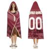 Unickque7 Custom Hockey City Night Skyline Hooded Blankets Personalized with Name Wearable Flannel Blankets Gifts 50" x 40",60" x 50",80" x 60" view 3