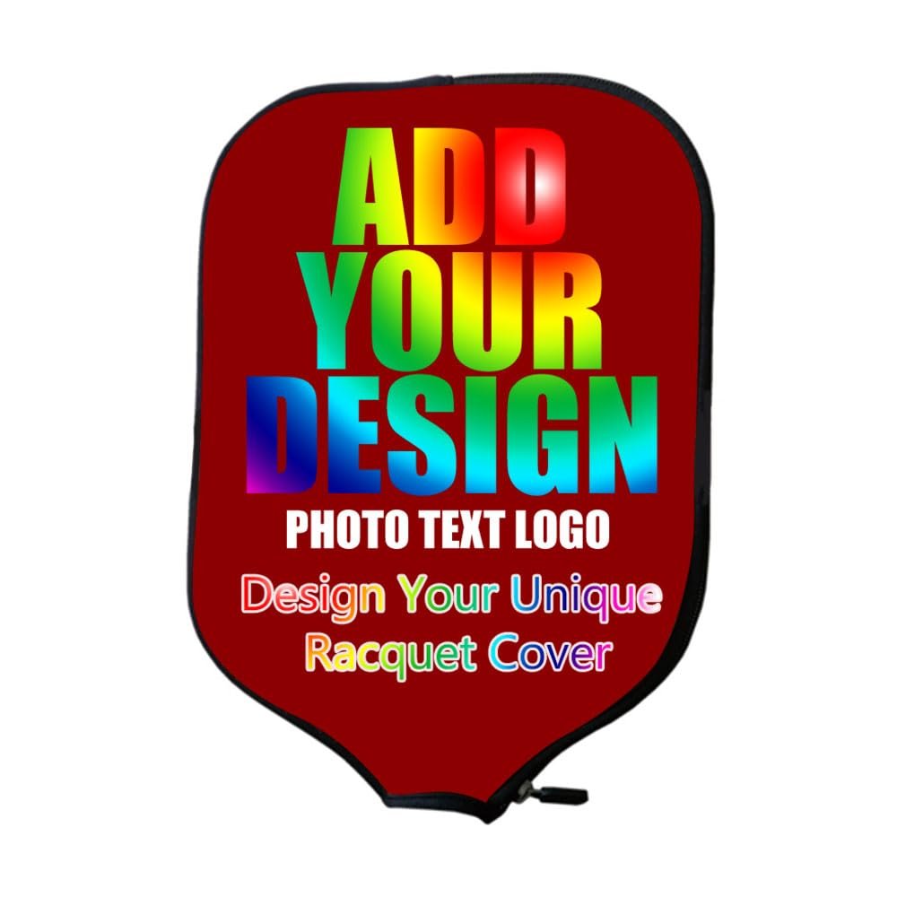 ZYRALLAX Custom Pickleballs Paddles Cover With Your Image Logo Text Personalized Racquet Cover Fits Most Rackets 06