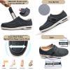 bumuam Men's Diabetic Shoes Extra Wide Width,Unisex Walking Shoes with Arch Support, Adjustable Closure Extra Wide Widths Orthopedic Boots for Swollen Feet Men 8.5/Women 9.5 view 3
