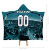 Unickque7 Custom Hockey City Night Skyline Hooded Blankets Personalized with Name Wearable Flannel Blankets Gifts 50" x 40",60" x 50",80" x 60" view 2