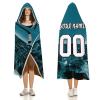 Unickque7 Custom Hockey City Night Skyline Hooded Blankets Personalized with Name Wearable Flannel Blankets Gifts 50" x 40",60" x 50",80" x 60" view 3