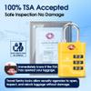 SURE LOCK TSA Approved Luggage Lock  3-Digit Resettable Combination Padlock with Open Alert Red Dot, Large Easy-Read Dials for Suitcases, Backpacks, Gym & School Lockers(Yellow 4 pk) view 2