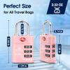 SURE LOCK TSA Approved Luggage Lock  3-Digit Resettable Combination Padlock with Open Alert Red Dot, Large Easy-Read Dials for Suitcases, Backpacks, Gym & School Lockers(Pink 2 pk) view 4