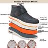 bumuam Lightweight Walking Sneakers,Men's Warm Wide Width Diabetic Shoes, Warm High-top Adjustable Closures Slippers for Elderly Arthritis Edema Men 9/Women 10 view 2