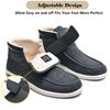 bumuam Lightweight Walking Sneakers,Men's Warm Wide Width Diabetic Shoes, Warm High-top Adjustable Closures Slippers for Elderly Arthritis Edema Men 9/Women 10 view 4