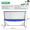 Adults & Kids Training Table Tennis Ball Catcher Net, Movable Ping Pong Practice Collection System for Ball Shooters Multi-Ball Drills and Serve Practice, Metal Frame Recycle Catching Equipment view 3
