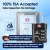 SURE LOCK TSA Approved Luggage Lock  3-Digit Resettable Combination Padlock with Open Alert Red Dot, Large Easy-Read Dials for Suitcases, Backpacks, Gym & School Lockers(Black 6 pk) view 2