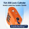 SURE LOCK TSA Approved Luggage Lock  3-Digit Resettable Combination Padlock with Open Alert Red Dot, Large Easy-Read Dials for Suitcases, Backpacks, Gym & School Lockers(Orange 4 pk) view 2