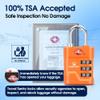 SURE LOCK TSA Approved Luggage Lock  3-Digit Resettable Combination Padlock with Open Alert Red Dot, Large Easy-Read Dials for Suitcases, Backpacks, Gym & School Lockers(Orange 4 pk) view 3