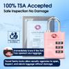 SURE LOCK TSA Approved Luggage Lock  3-Digit Resettable Combination Padlock with Open Alert Red Dot, Large Easy-Read Dials for Suitcases, Backpacks, Gym & School Lockers(Pink 1 pk) view 2