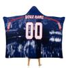 Unickque7 Custom Hockey City Night Skyline Hooded Blankets Personalized with Name Wearable Flannel Blankets Gifts 50" x 40",60" x 50",80" x 60" view 1