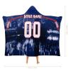 Unickque7 Custom Hockey City Night Skyline Hooded Blankets Personalized with Name Wearable Flannel Blankets Gifts 50" x 40",60" x 50",80" x 60" view 2