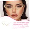 balacoo Sparkling Rhinestone Eyeglasses Frame for Parties Punk Decorative Glasses Frame Lightweight and Unique Design for Festivals and Costumes view 2