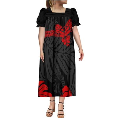 2023 All-New Pacific Island Art Custom on Demand Muumuu Designs Women's Party Dresses for Micronesia