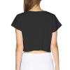 Custom Women Crop Top Midriff T Shirt Add Your Own Text Name Personalized Message Image (x_l,Black) view 2