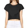 Custom Women Crop Top Midriff T Shirt Add Your Own Text Name Personalized Message Image (x_l,Black) view 3