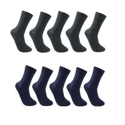 10 Pairs/Set Men Socks Cotton Long Business Thicken Warm Socks For Autumn Winter Male Thermal