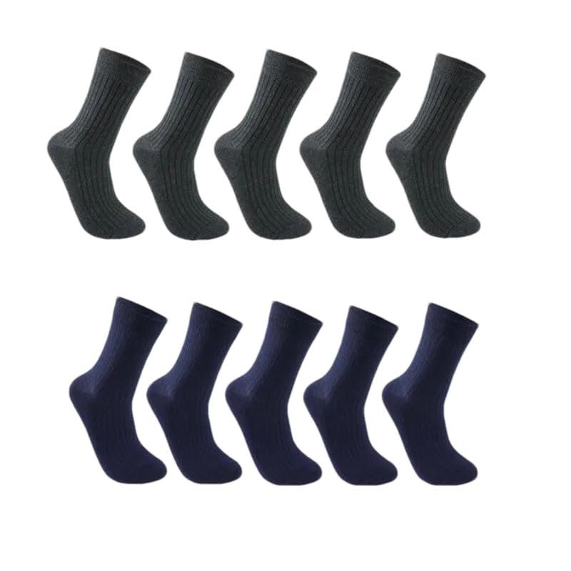 10 Pairs/Set Men Socks Cotton Long Business Thicken Warm Socks For Autumn Winter Male Thermal