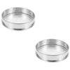 BESPORTBLE 2pcs Home Soil Sieve Round Stainless Steel Strainer Pearl Sifter for Soil Grading view 1