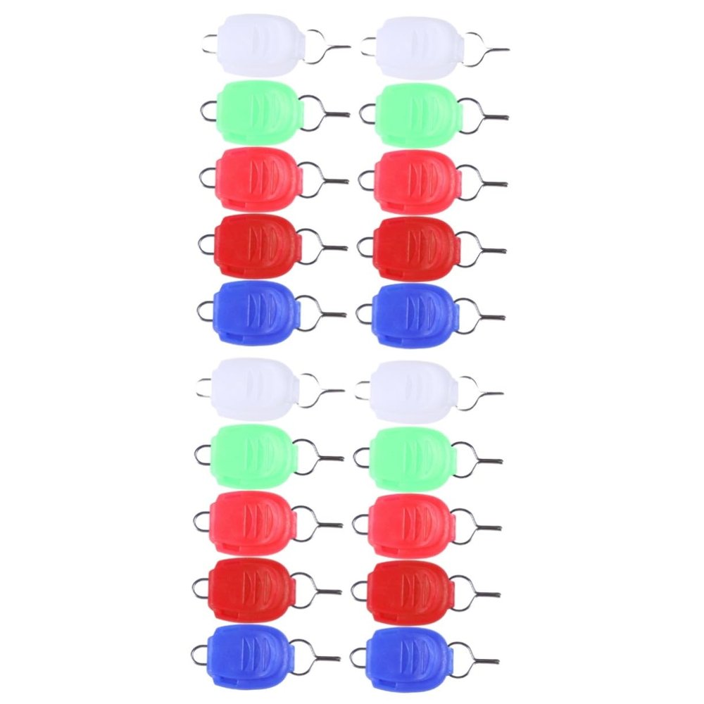BESPORTBLE 50pcs Fishing Tackle Thread Spool Holder Fishing Line Clip Wheel Lock Swivel Clasp