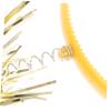balacoo 2pcs Glitter Tinsel Headbands for Women Dazzling Valentine Day Accessories Hair Hoops with Pom Poms Sparkling Party Headbands Silver Gold view 2