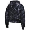 The Wild Collective Women's Black Las Vegas Raiders Tie-Dye Cropped Pullover Hoodie view 3