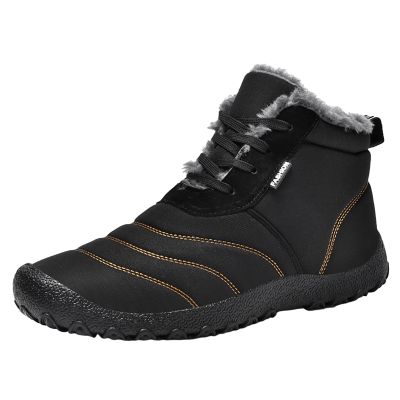 DUDOK Waterproof Barefoot Shoes, Insulated Winter Boots, Ice Grips Boots, Snow Shoes Winter Boots Water Resistant Shoes Anti-Slip, Men's Hiking Boots for Hiking Outdoor Trekking Backpacking Unisex