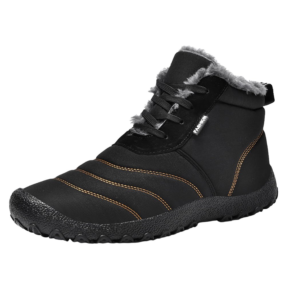 DUDOK Waterproof Barefoot Shoes, Insulated Winter Boots, Ice Grips Boots, Snow Shoes Winter Boots Water Resistant Shoes Anti-Slip, Men's Hiking Boots for Hiking Outdoor Trekking Backpacking Unisex