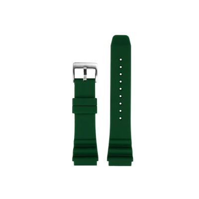 IEAMAIGE Silicone Strap 22mm Fir for CASIO Diving Watch MDV-106 MDV-107 MTP-VD01D Efr-303l Watchband Green Men's Wrist Band(Green Silver_20mm)