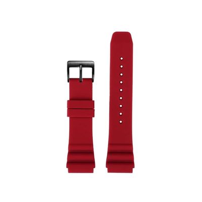 IEAMAIGE Silicone Strap 22mm Fir for CASIO Diving Watch MDV-106 MDV-107 MTP-VD01D Efr-303l Watchband Green Men's Wrist Band(Red Black_22mm)
