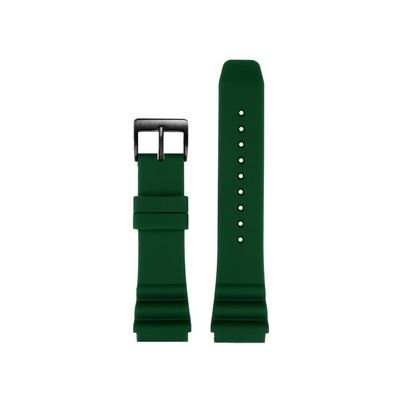 IEAMAIGE Silicone Strap 22mm Fir for CASIO Diving Watch MDV-106 MDV-107 MTP-VD01D Efr-303l Watchband Green Men's Wrist Band(Green Black_22mm)