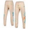 The Wild Collective Unisex Cream Miami Dolphins Heavy Block Graphic Jogger Pants view 1