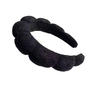 CHRISK Sponge Headband Versed Headband Puffy Headband Makeup Bubble Terry Cloth Co Spa Retro Hair Bands Soft Hairband Headwear (Color : 3, Size : One size)