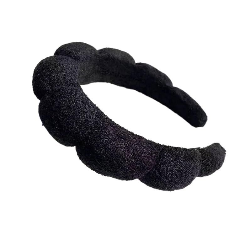 CHRISK Sponge Headband Versed Headband Puffy Headband Makeup Bubble Terry Cloth Co Spa Retro Hair Bands Soft Hairband Headwear (Color : 3, Size : One size)