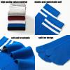 Pursuestar 2 Pairs Two Toe Tabi Split V Socks Athletic Long Calf High Striped Dress Socks for Kids Boys Girls 2-12 Years view 4