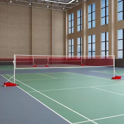 WDJBPSH Kids Adults Badminton Sets with Net, Freestanding Sport Netting for Indoor Outdoor Stadium Playground Badminton Training, Easy to Store & Transport