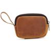 1Pcs Coin Purse Pouch For Men, Small Medieval Leather Coin Pouch With Zipper, Coin Organizer, Change Holder, Keychain Coin Purse for Men & Women (Yellow Brown) view 1